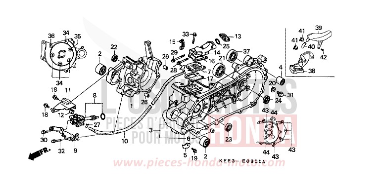 KURBELGEHAEUSE/OELPUMPE von CB1300 Super Bold'or ABS TITANIUM METALLIC (YR183) von 1997